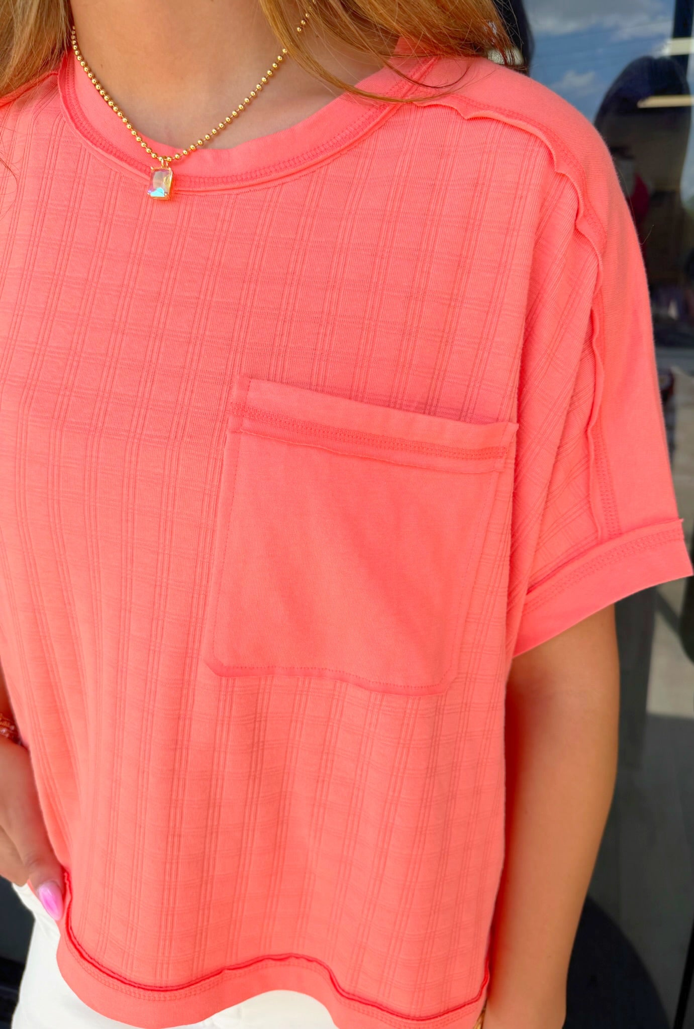 Andie Textured Top