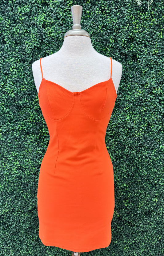 LARGE - Wildly Tangerine Dress