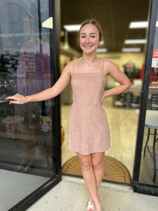 MEDIUM - Sassy in Suede Dress