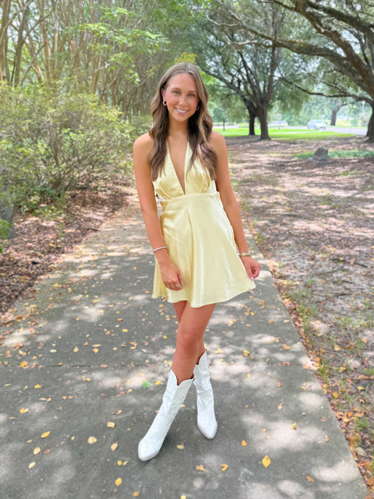 Surreal Satin Dress