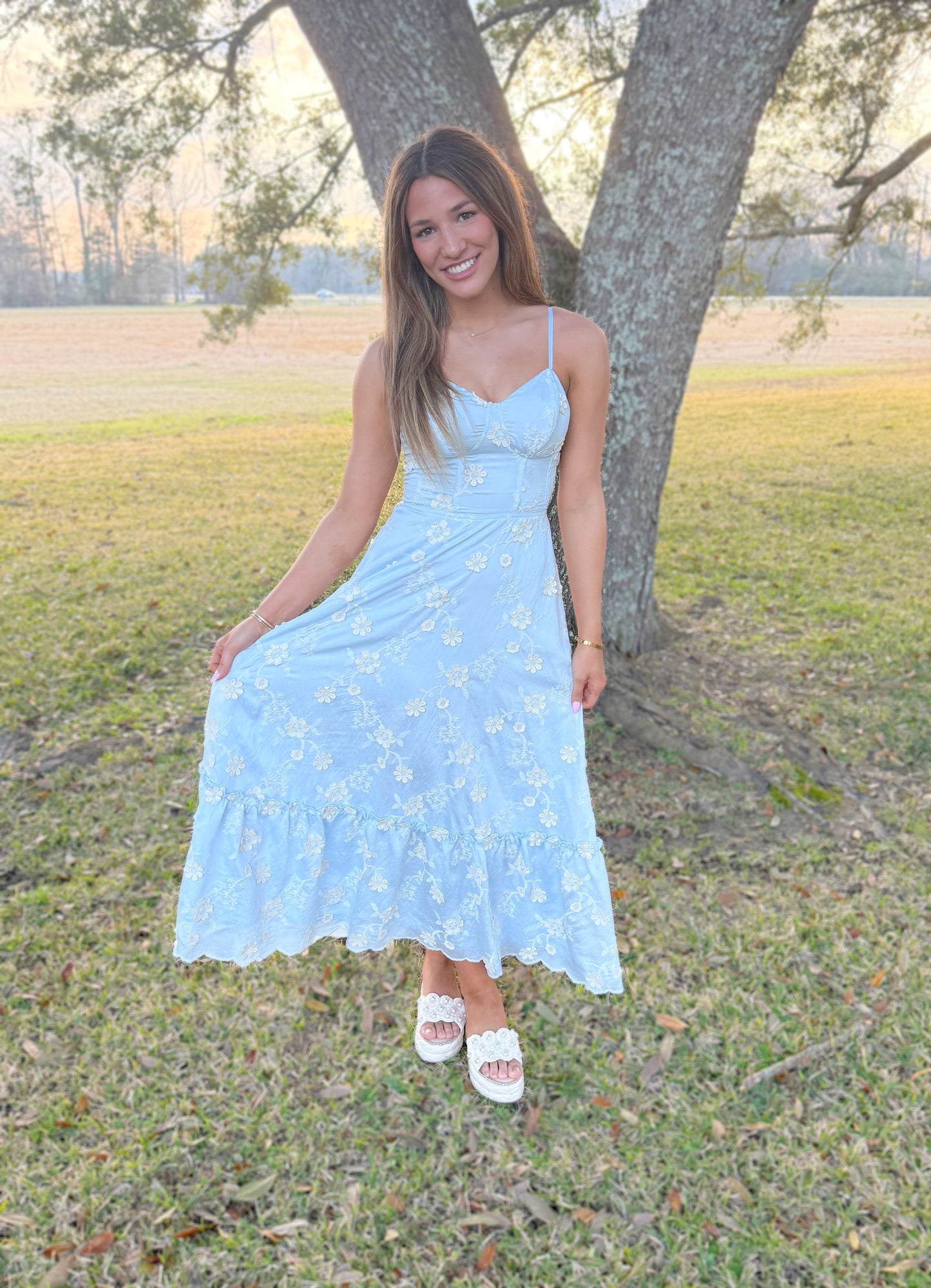 LARGE - Fully Floral Midi Dress