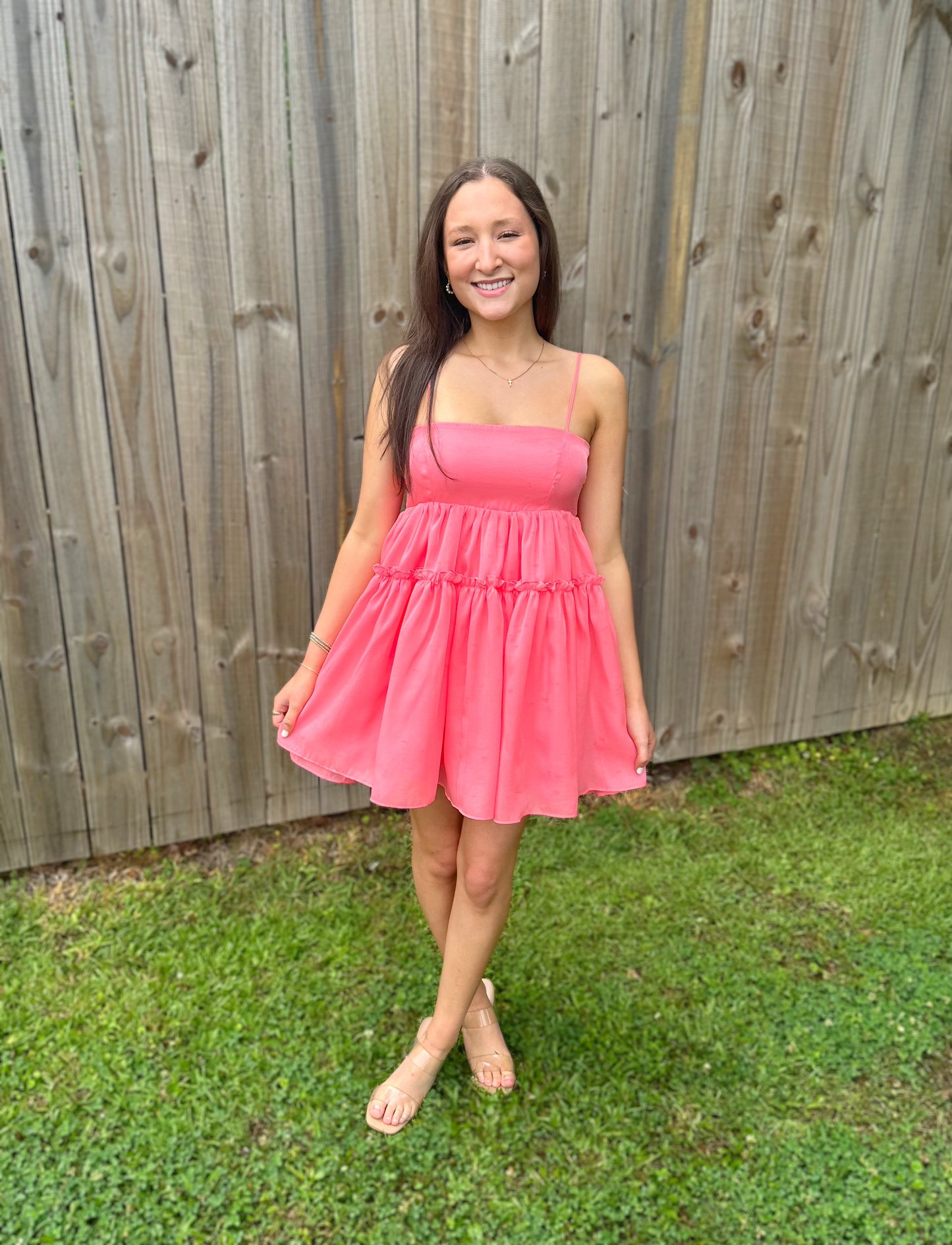 Pop Pink Babydoll Dress