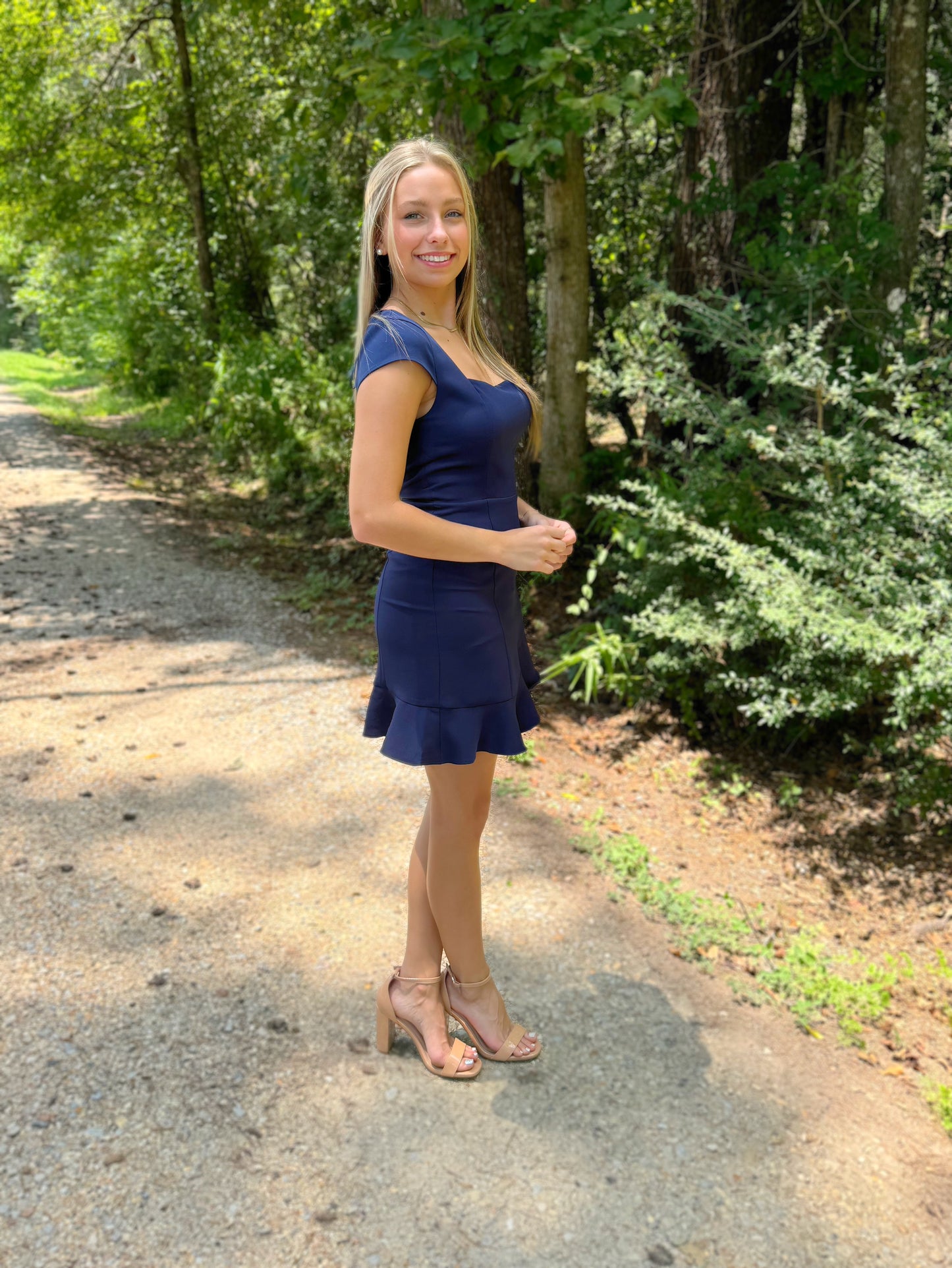 Notice Me Navy Dress