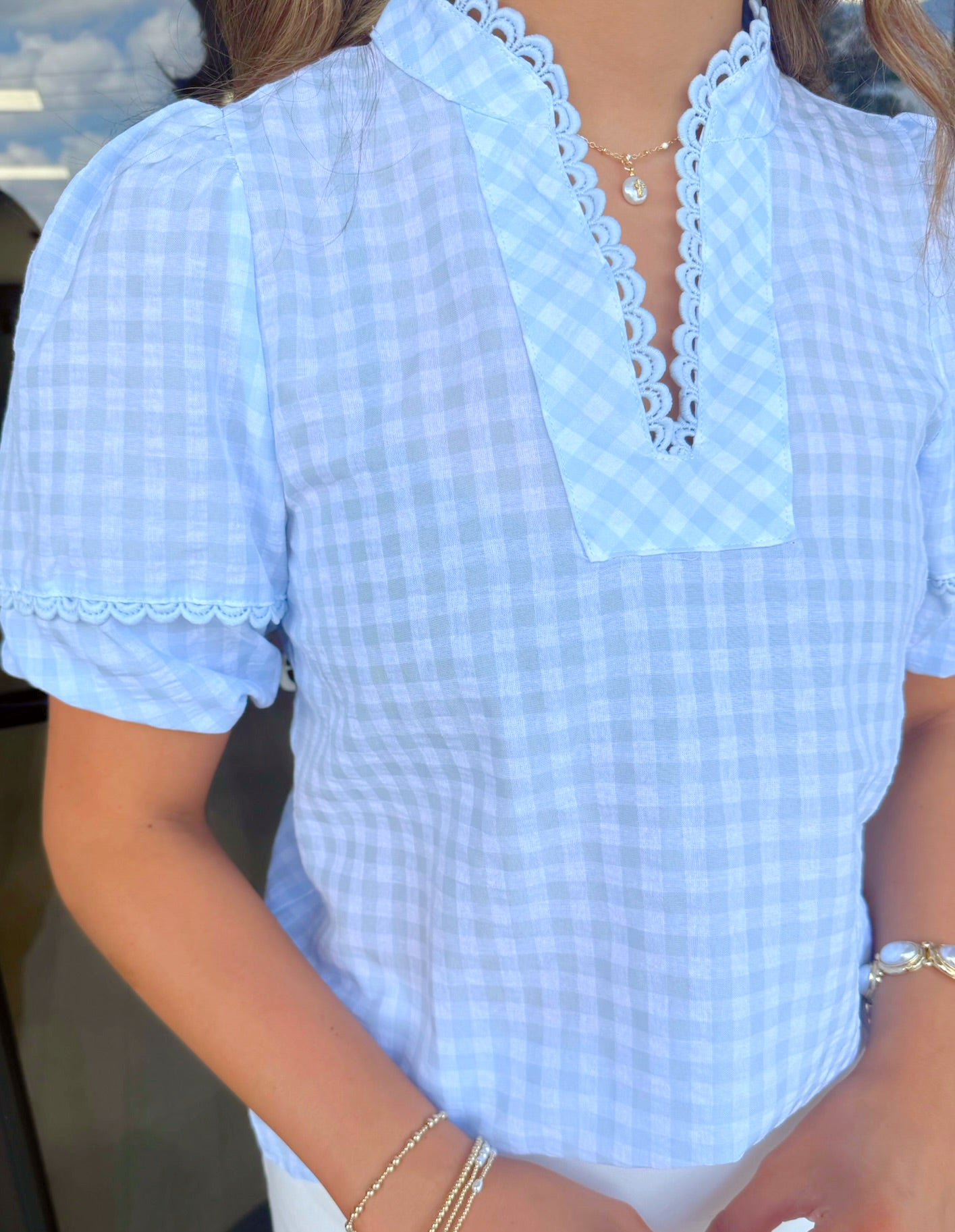 Raine Gingham Blouse