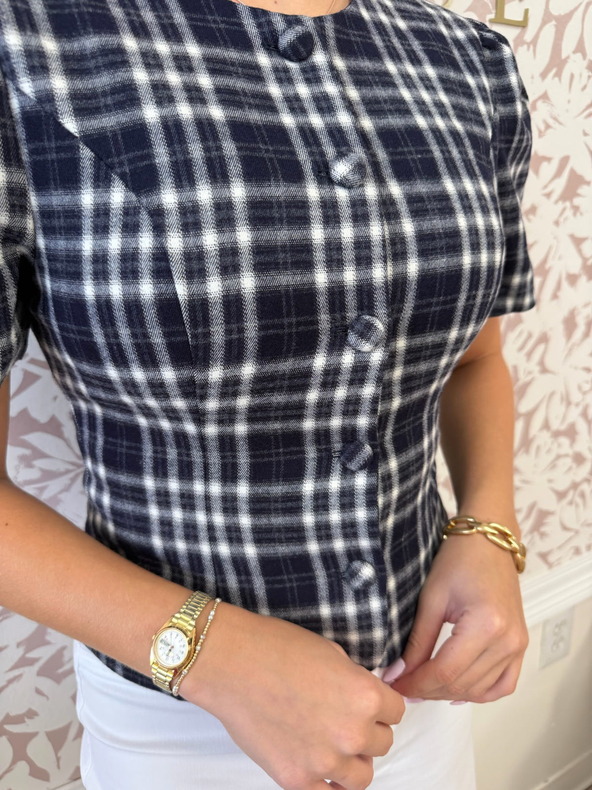 Claudia Plaid Blouse