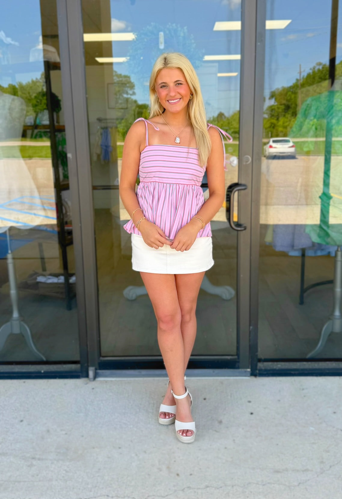 Small - Mallory Peplum Blouse