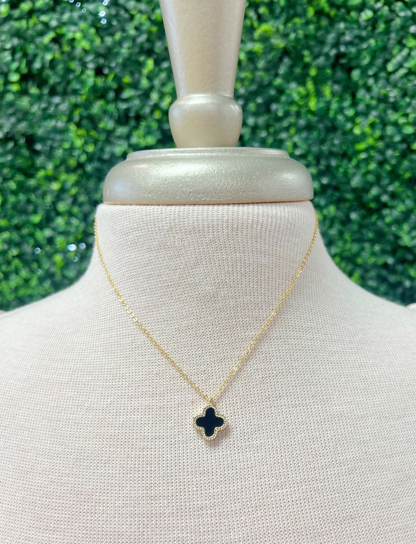 Two Tone Clover Necklace