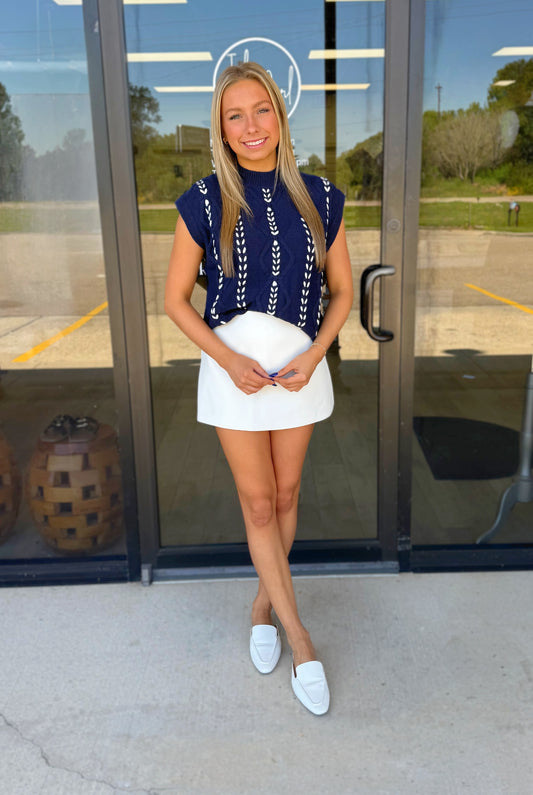 Whipped in Navy Top