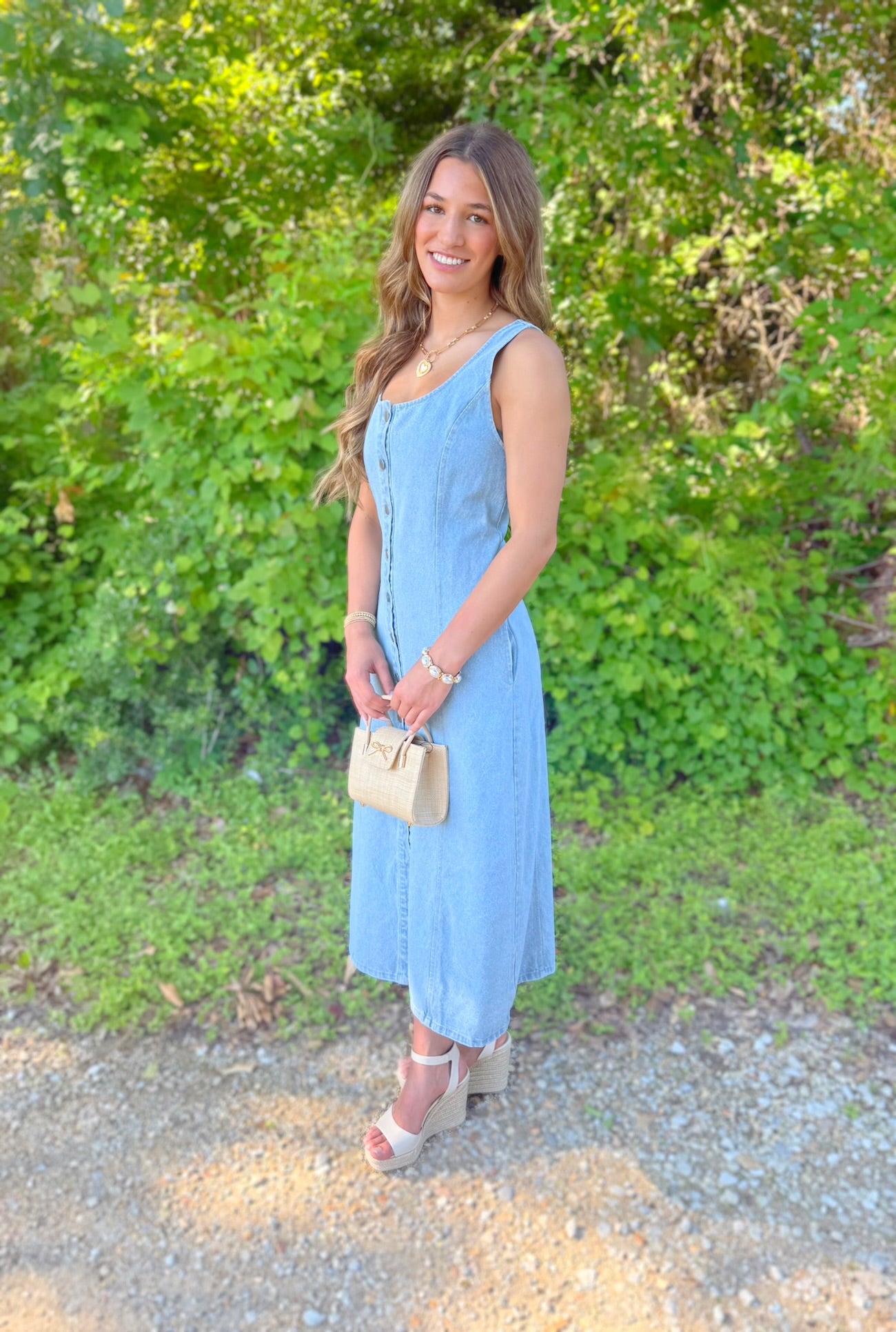 Ayla Denim Midi Dress