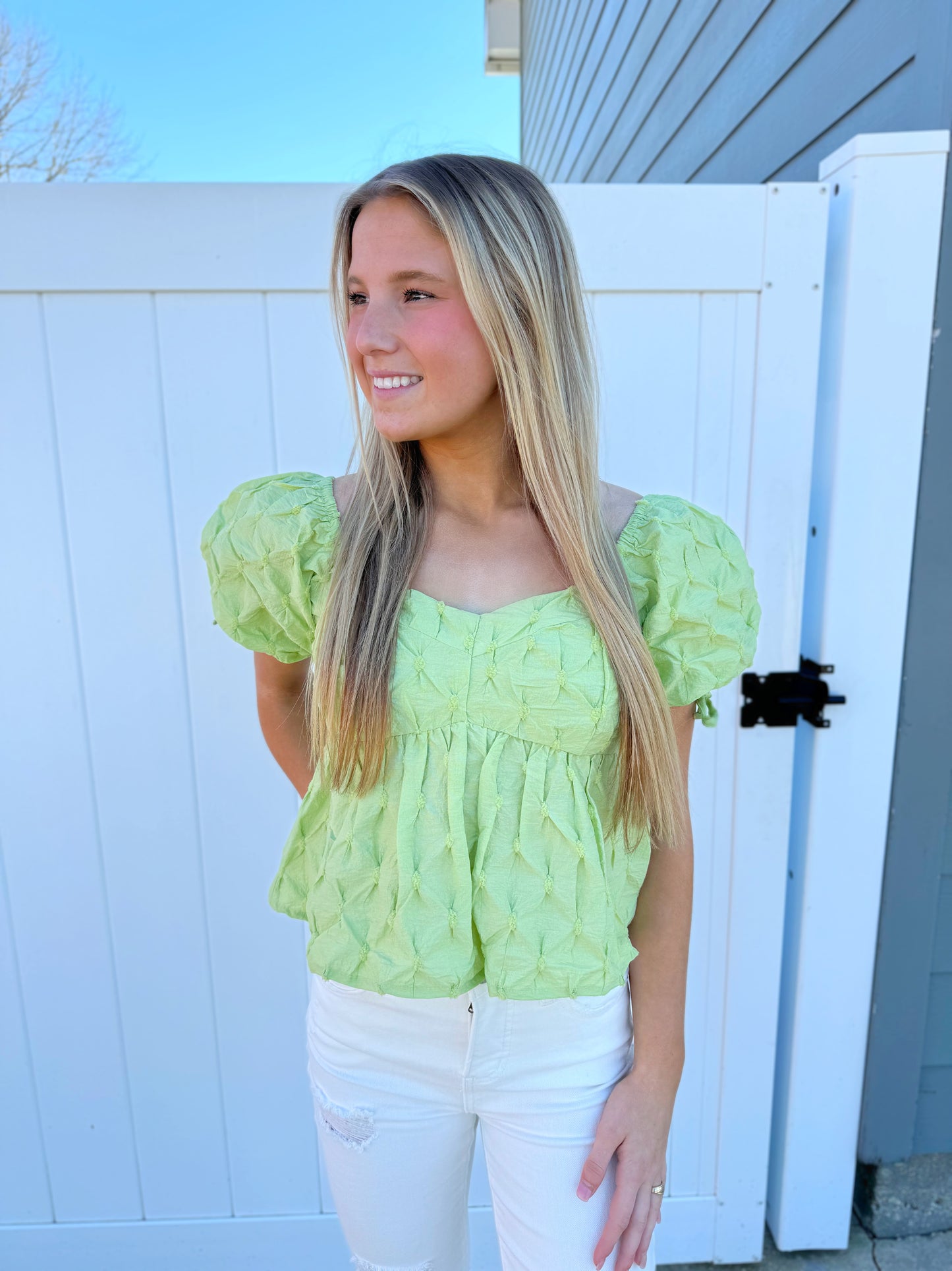 MEDIUM - Love in Lime Top