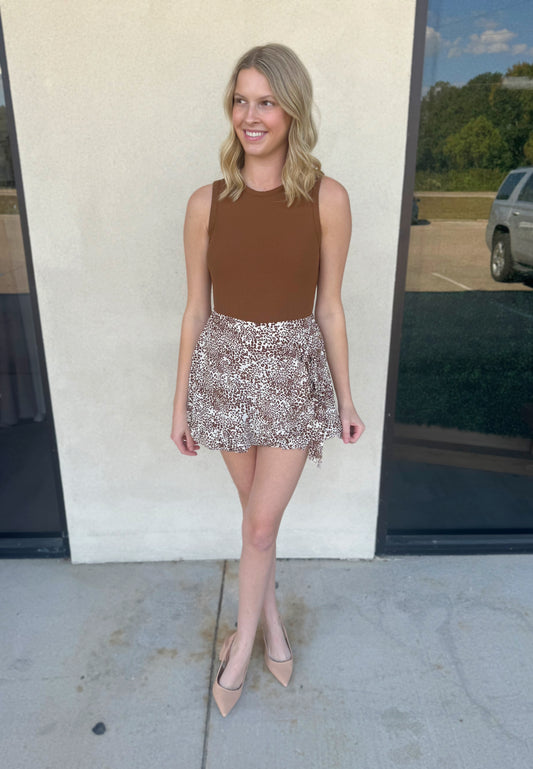 Live in Leopard Skort