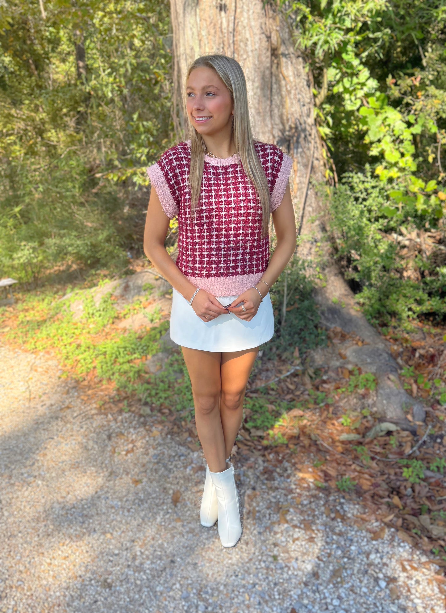 Textured & Tweed Top