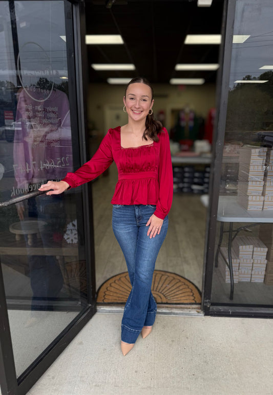 Radiant Red Blouse
