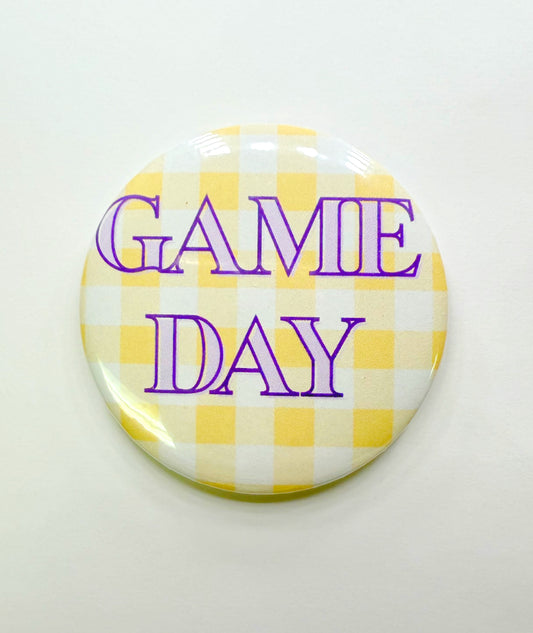 Gingham Gameday Button