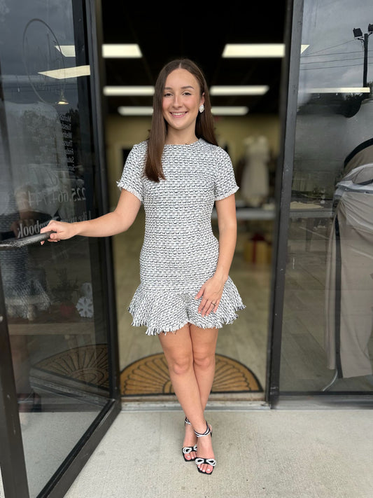 Tasteful in Tweed Dress