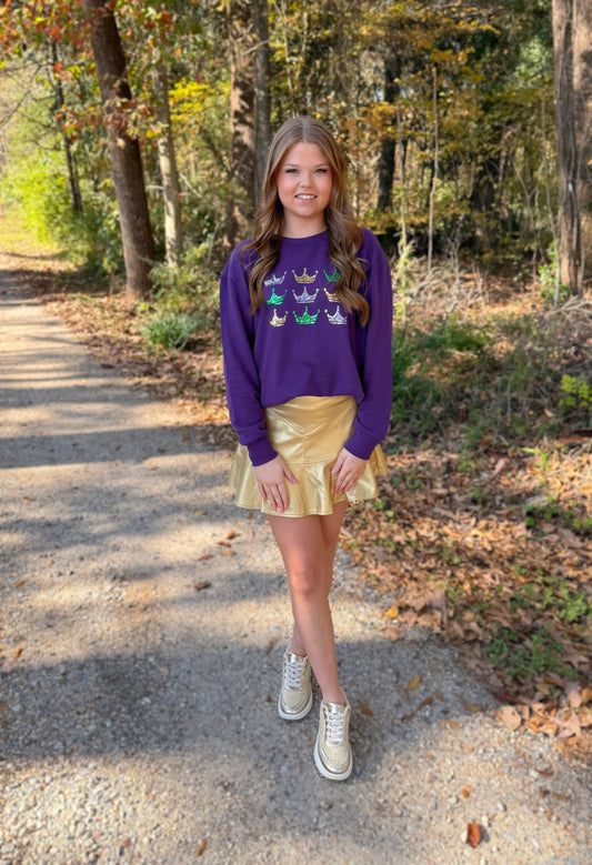 Sequin Crowns Sweatshirt