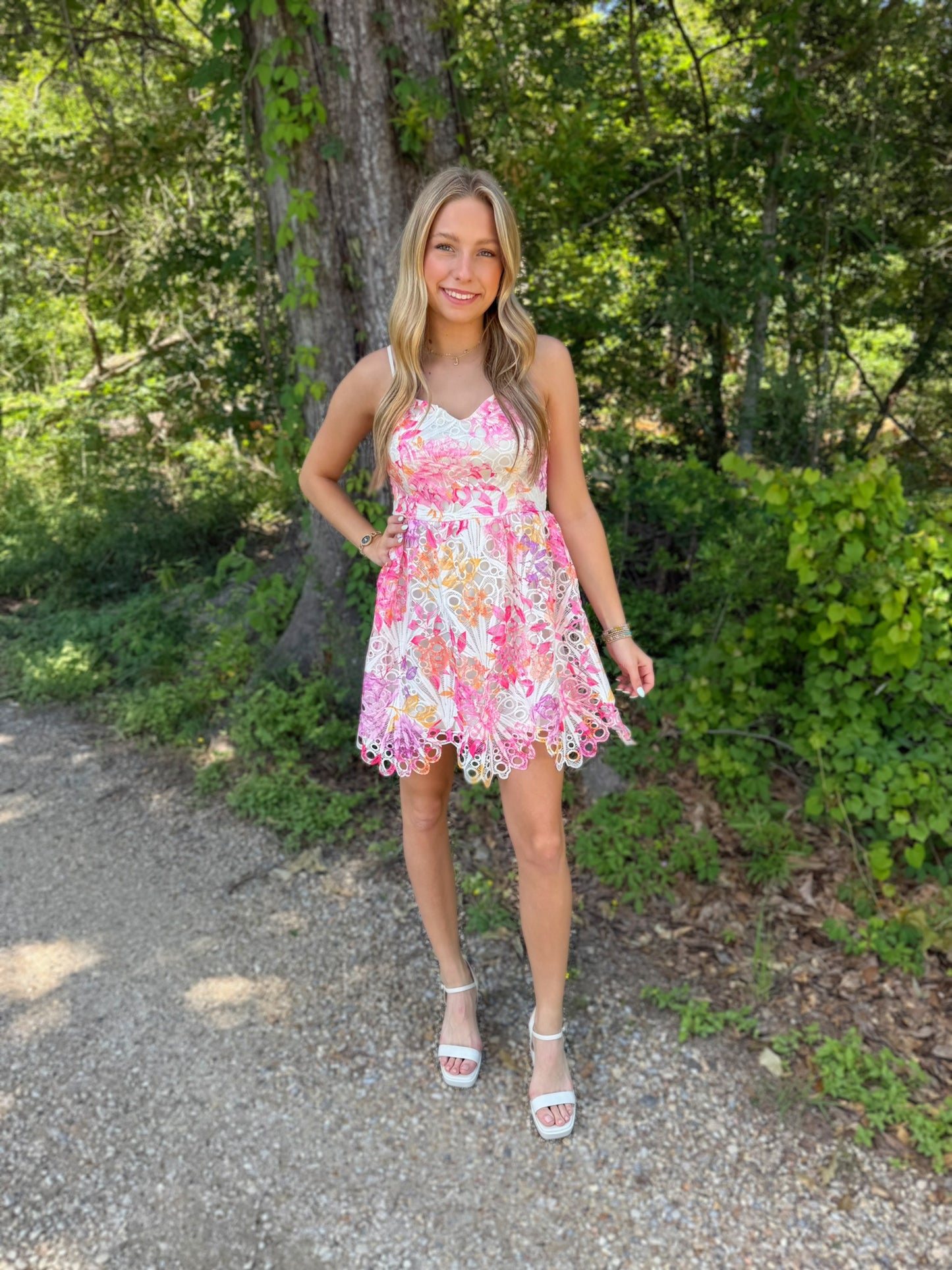 Woven in Floral Dress