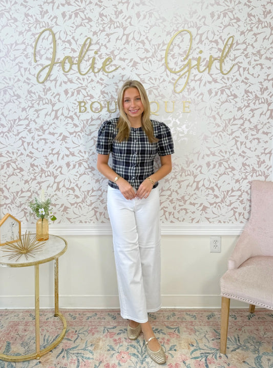 Claudia Plaid Blouse
