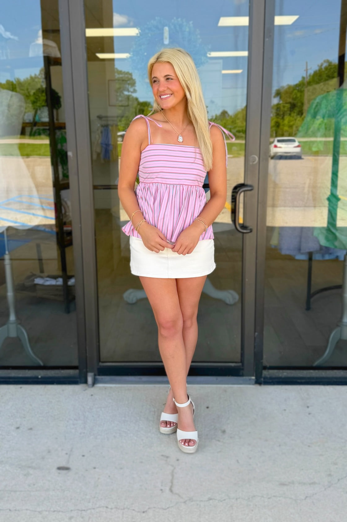 Small - Mallory Peplum Blouse