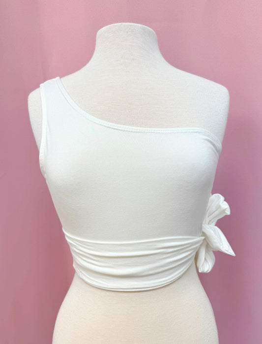 Papermoon White Cropped Top