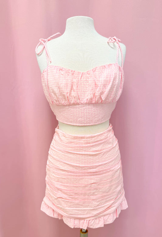 Gingham Set Pink