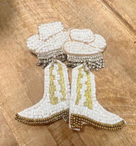 Bridal Boots Earrings