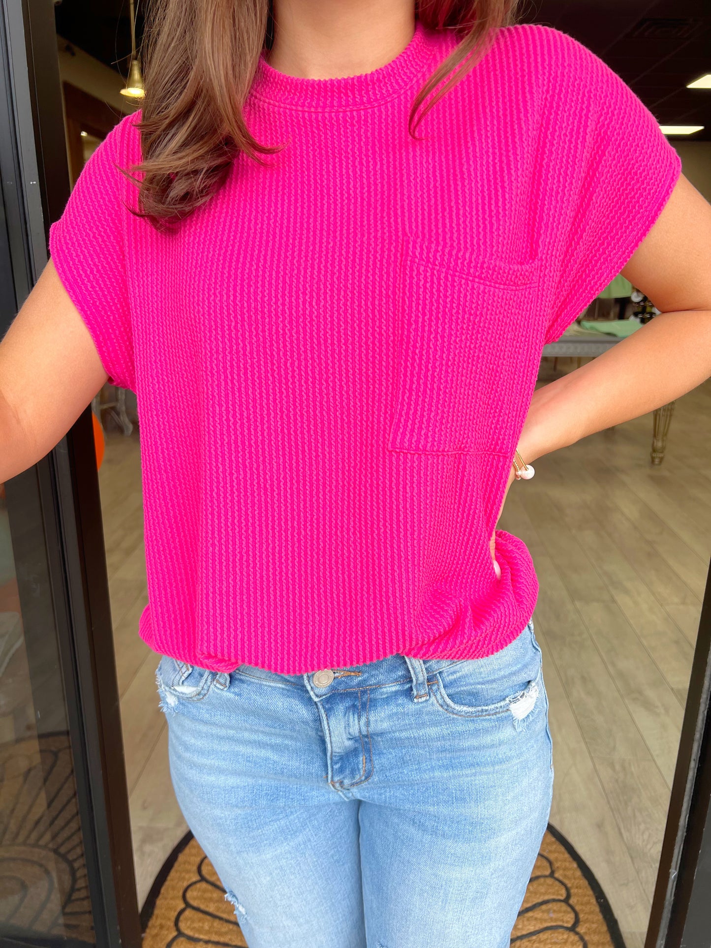 LARGE - Solidly Ribbed Pocket Top