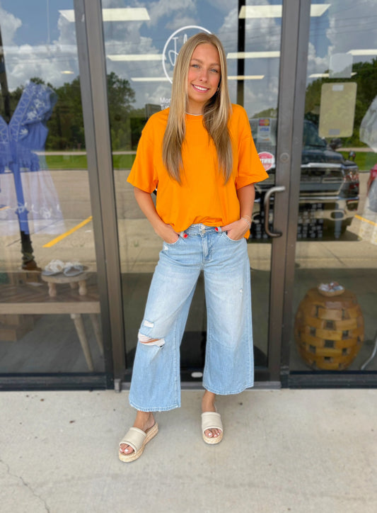Solidly Orange Top