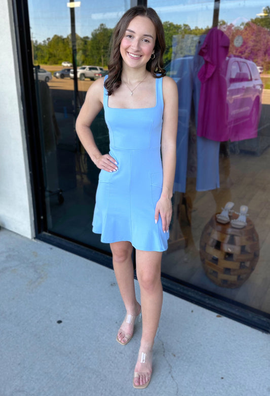 LARGE - Playful Periwinkle Dress