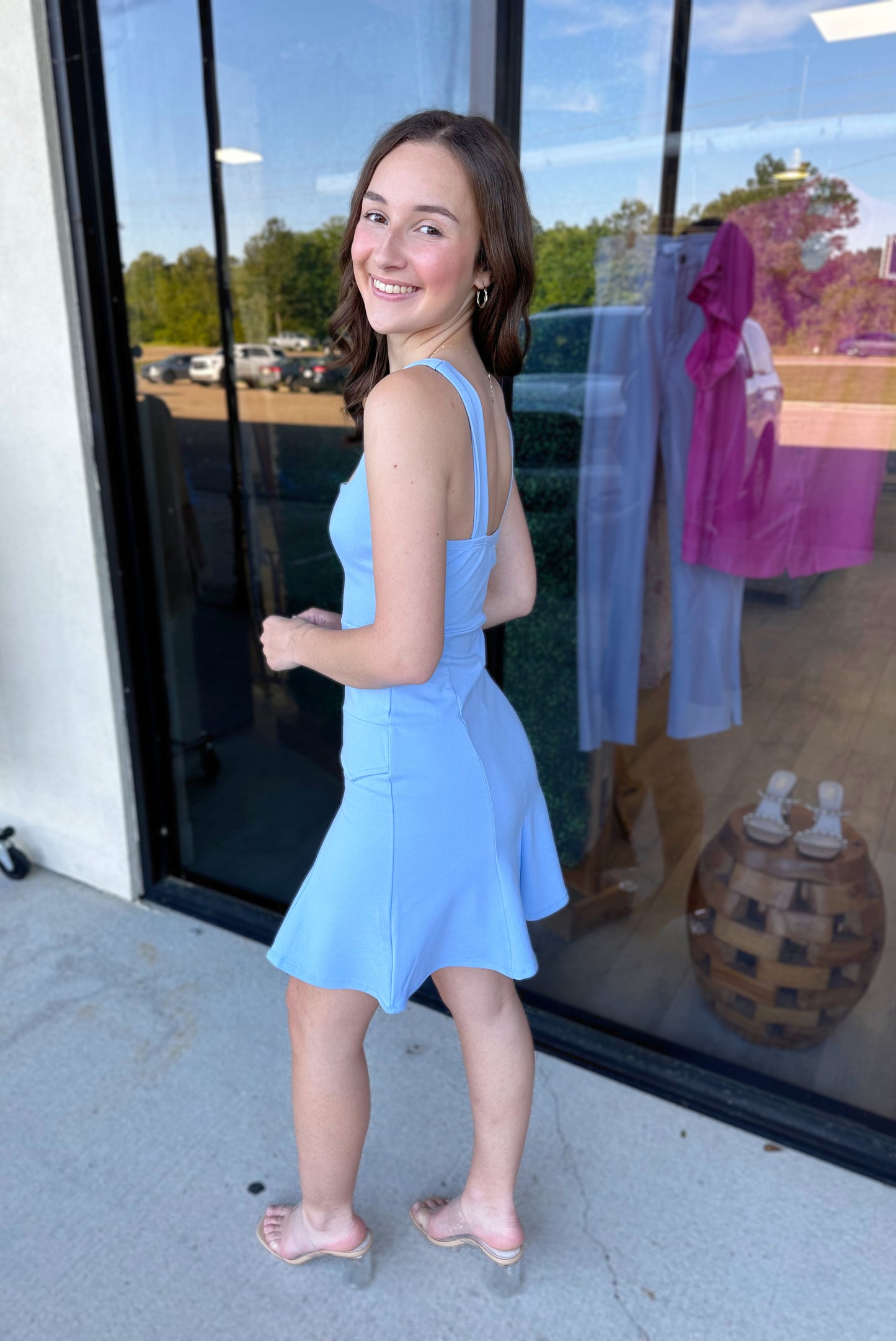 LARGE - Playful Periwinkle Dress