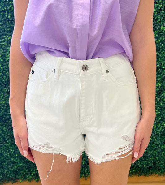 MEDIUM - Estella White Denim Shorts