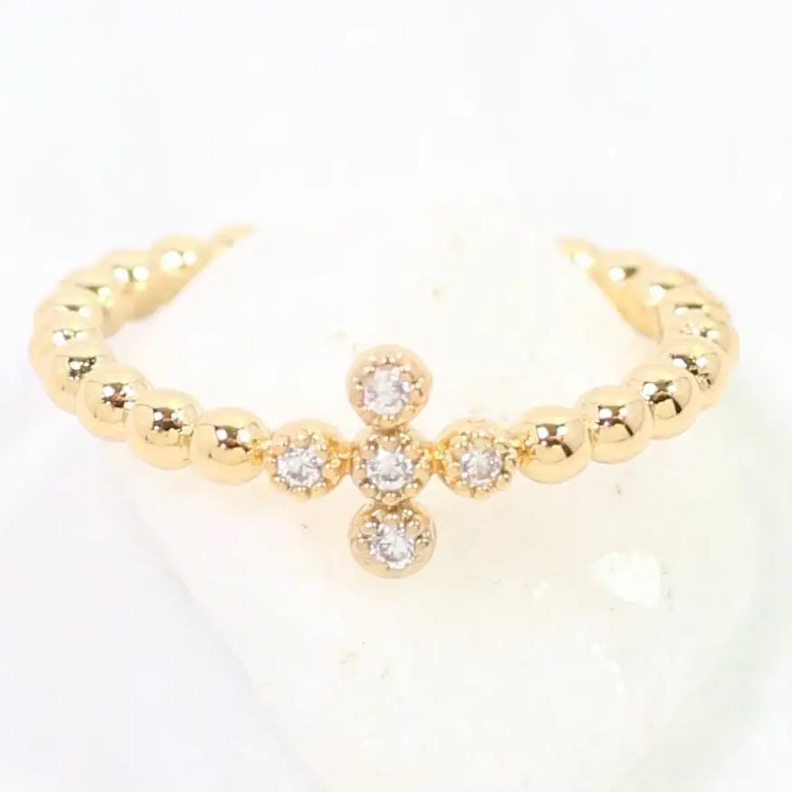 Roya Cross Dot Ring