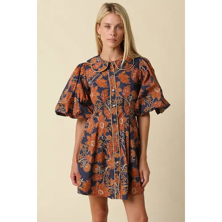 Eliza Floral Puff Sleeve Mini
