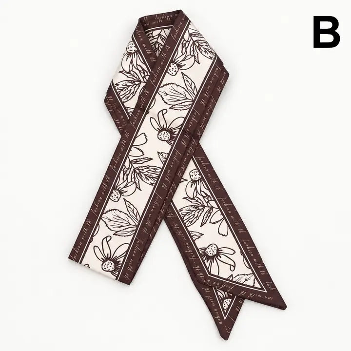 Brown Skinny Scarf