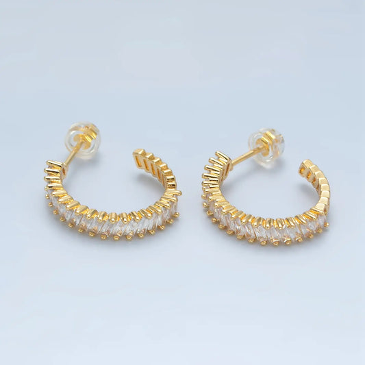 Cutely Baguette Hoops