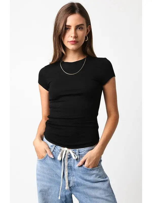 Sabrina Ribbed Top