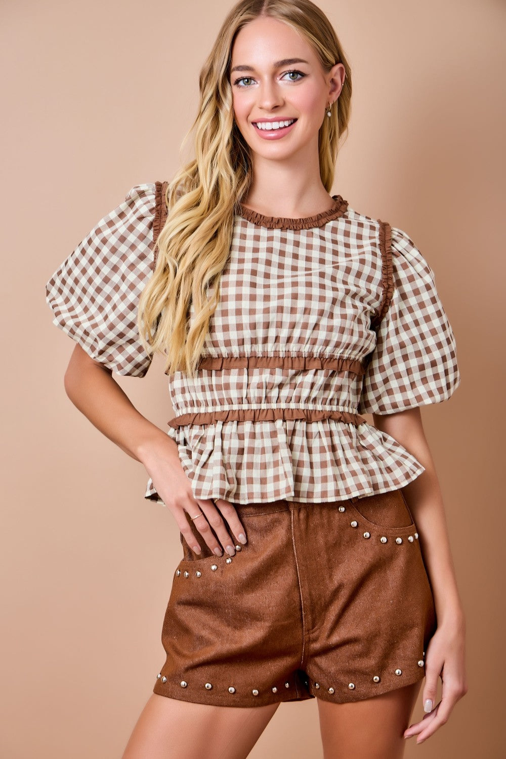 Guillory Gingham Blouse