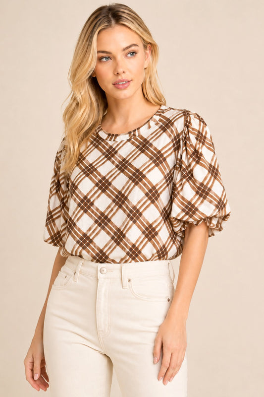 Eleanor Plaid Blouse