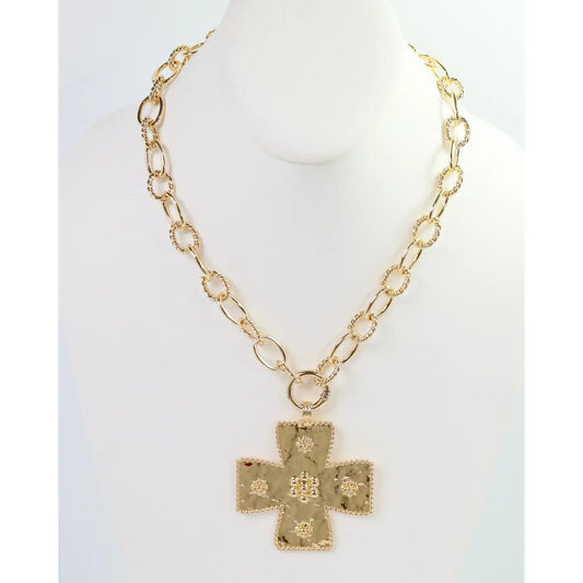 Carol Cross Charm Necklace