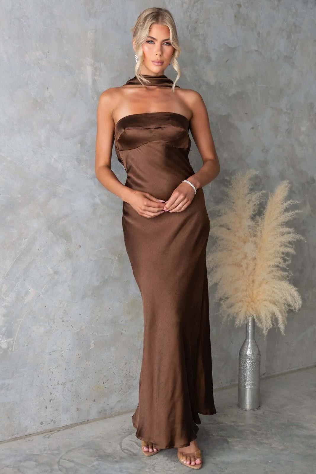Cheron Satin Maxi Dress