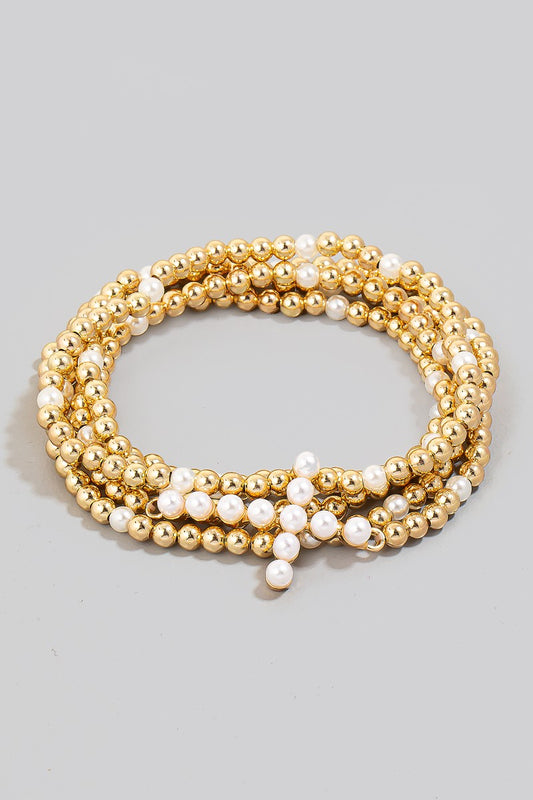 Pearls of Faith Bracelet Set