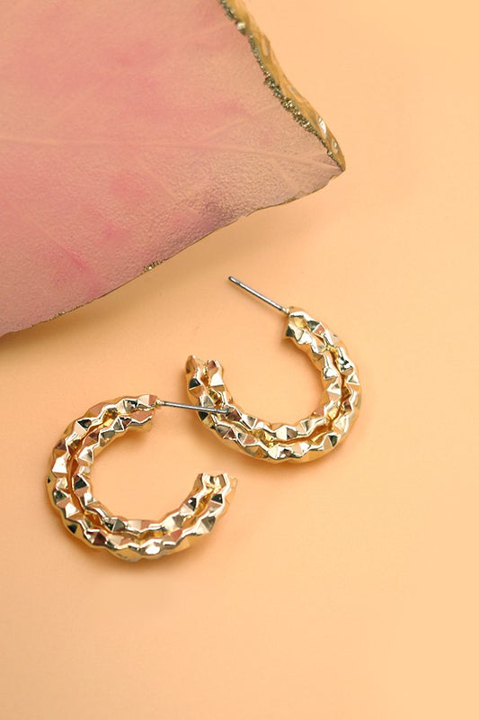 Double Texture Hoops