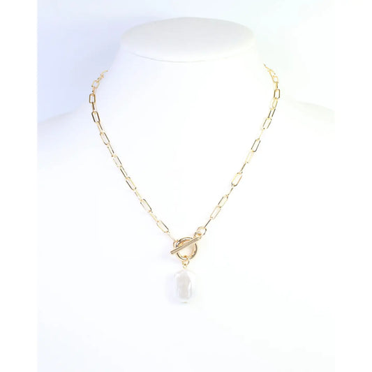 Balfour Pearl Toggle Necklace