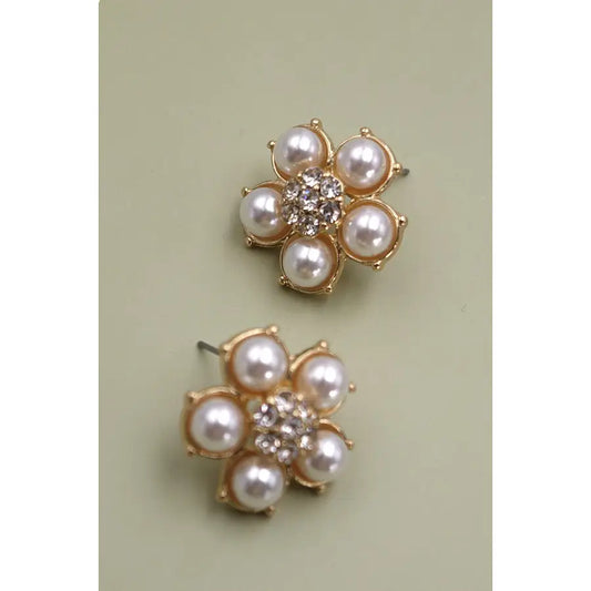 Pearlfect Flower Studs