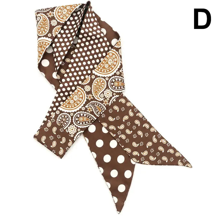 Multi-Patterned Brown Scarf