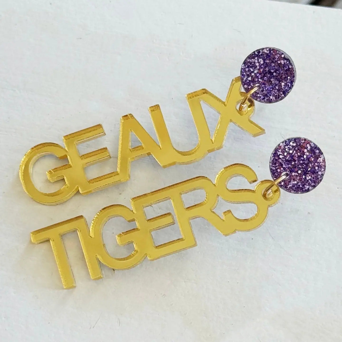 Geaux Tigers Acrylic Drops
