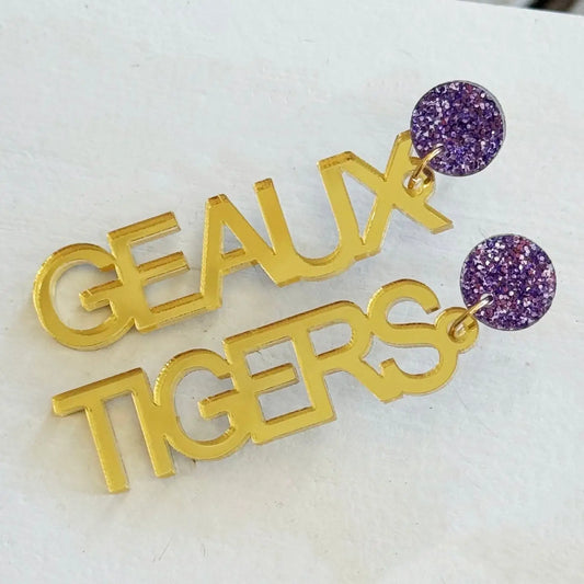Geaux Tigers Acrylic Drops
