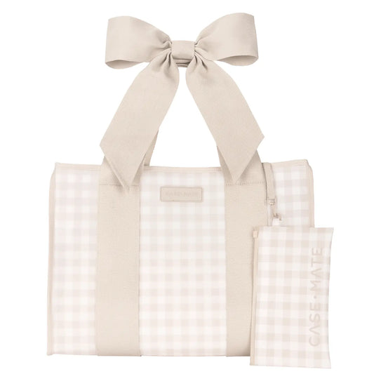Gingham Jelly Bow Tote