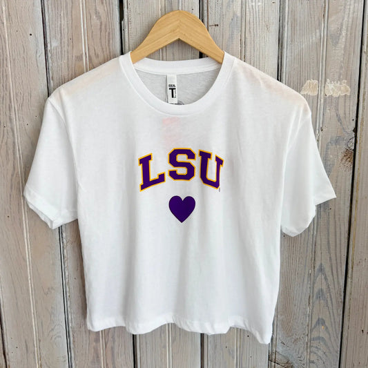 LSU Heart Crop Top