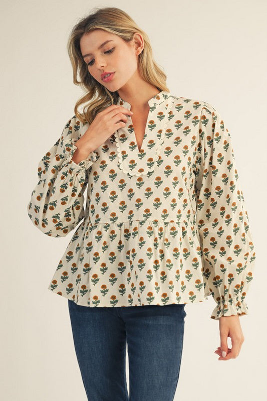 Petite Peplum Blouse